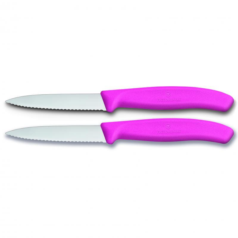Victorinox Paring Knife Pointed Tip Wavy Edge 2 Pieces Set Classic 