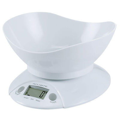 ACURITE Acurite Digital Kitchen Scale With Bowl White #4008W - happyinmart.com.au