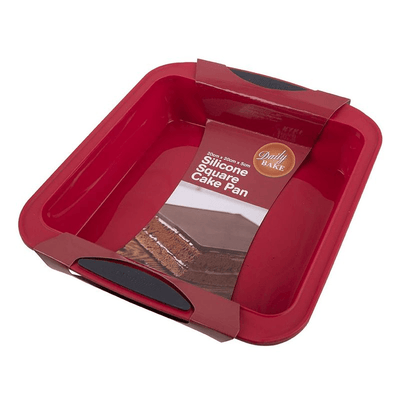 DAILY BAKE Daily Bake Silicone Square Cake Pan Red #3106 - happyinmart.com.au