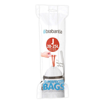 BRABANTIA Brabantia Bin Liner Code J Bags White Plastic #01914 - happyinmart.com.au