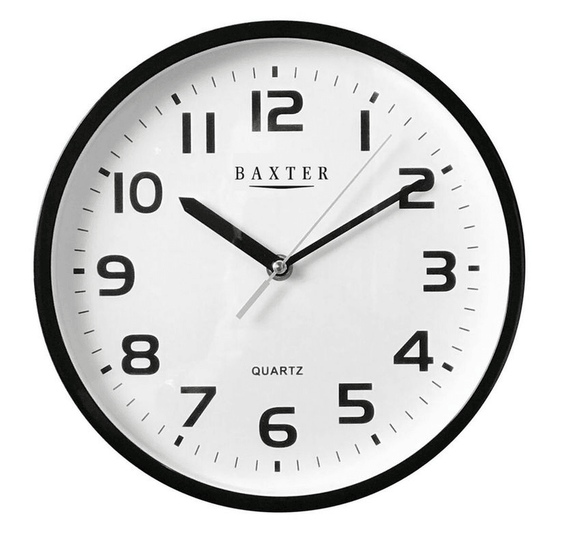 BAXTER Baxter Adams With Clock Arabic 25cm Black 