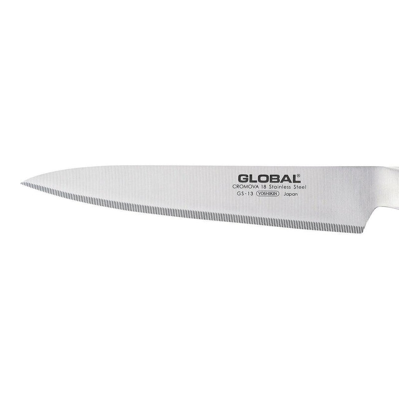GLOBAL Global Utility Knife Fine Serrated Blade ‎15cm Stainless Steel 