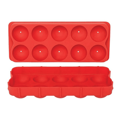APPETITO Appetito Silicone Round Ice Cube Tray Red #4480R - happyinmart.com.au
