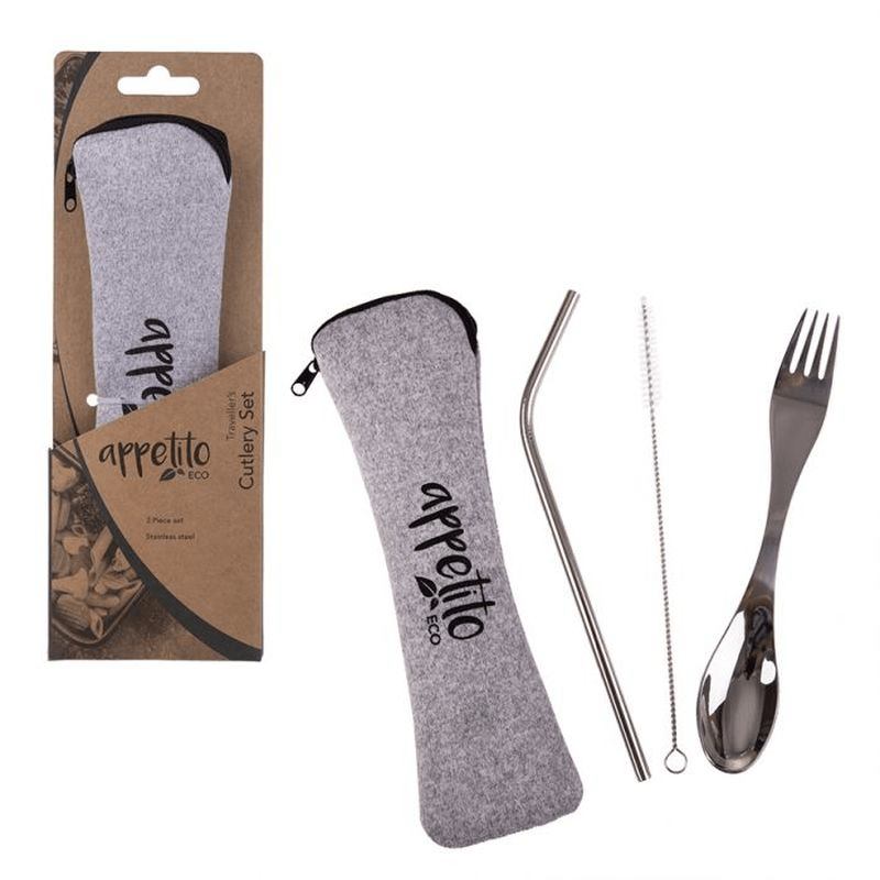 APPETITO Appetito 3 Piece Stainless Steel Travellers Cutlery Set 