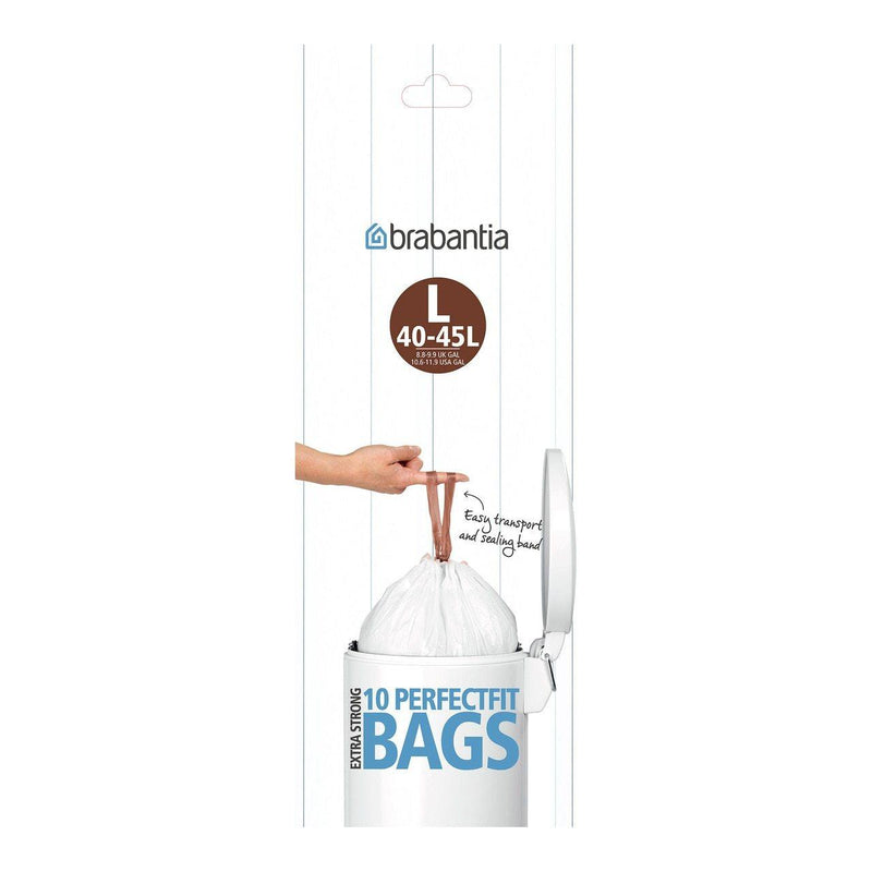 BRABANTIA Brabantia Bin Liner Code L Bags White Plastic 