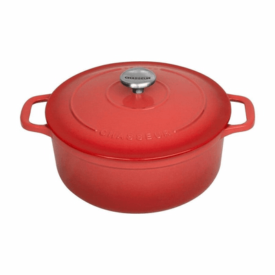 CHASSEUR Chasseur Round French Oven Coral Red #19506 - happyinmart.com.au