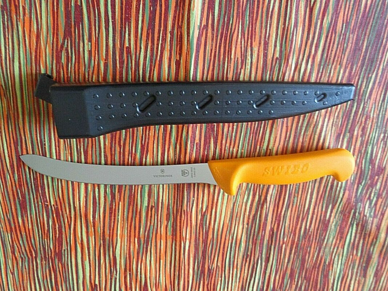 Victorinox Curved Flexible Blade Yellow Knife 