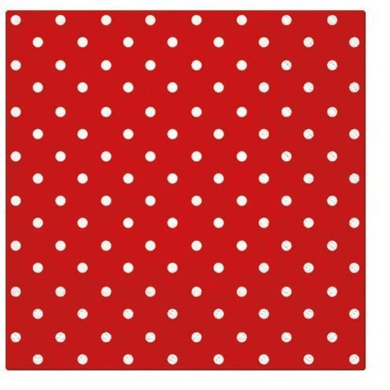 PAW Paw Lunch Napkins Dots Red 