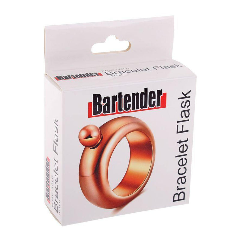 BARTENDER Bartender Stainless Steel Bracelet Flask Rose Gold 
