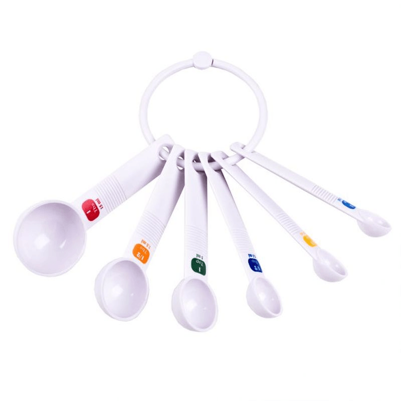 APPETITO Appetito Plastic Measure Spoons Set 6 White 