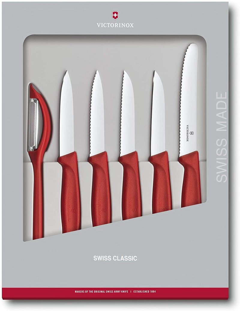 Victorinox Swiss Classic Paring Knife 6 Pieces Red 