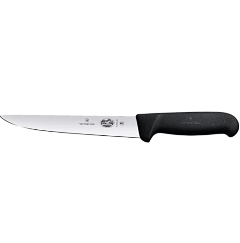 Victorinox Sticking Knife 20cm Straight Back Blade Fibrox Black 