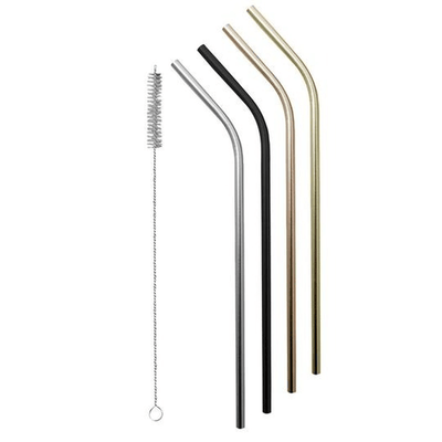 AVANTI Avanti Stainless Stainless Steel Straws With Cleaning Brush Set #15198 - happyinmart.com.au