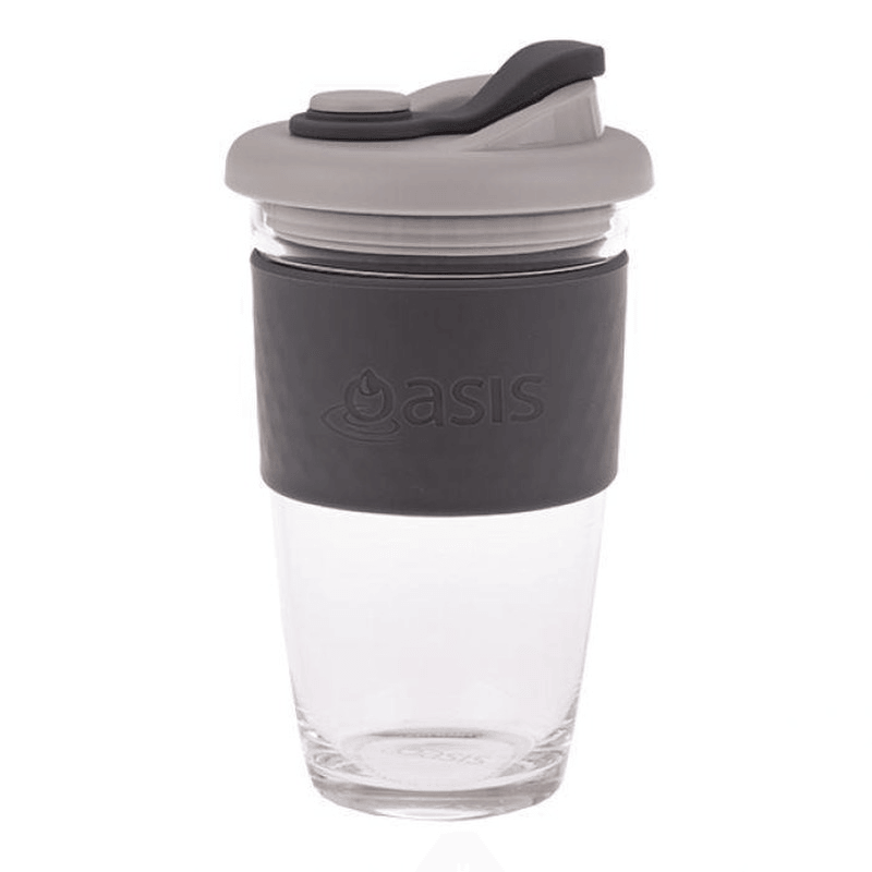 OASIS Oasis Borosilicate Glass Eco Cup 16oz Charcoal 
