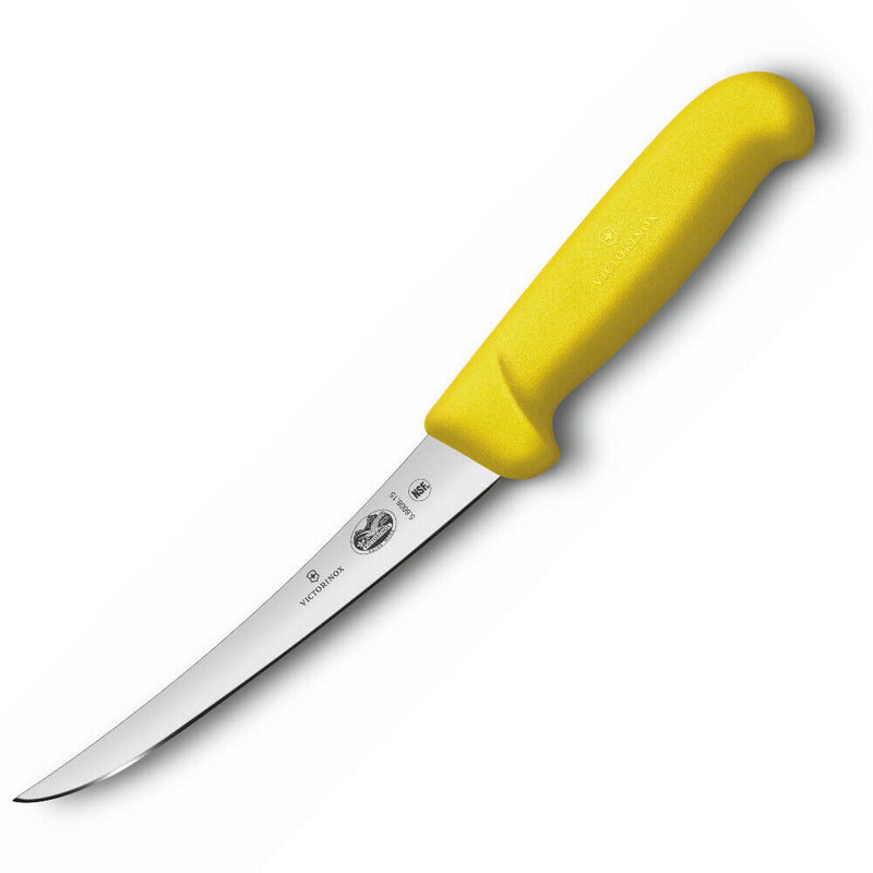 Victorinox Fibrox Curved Narrow Blade Boning Knife Yellow 