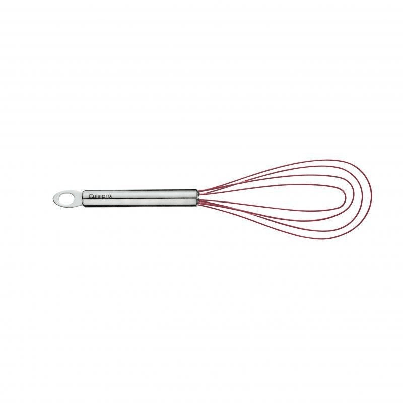 CUISIPRO Cuisipro Flat Whisk 10 Inches Red Stainless Steel 