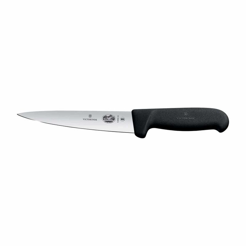 Victorinox Sticking Knife 12cm Pointed Blade Fibrox Black 