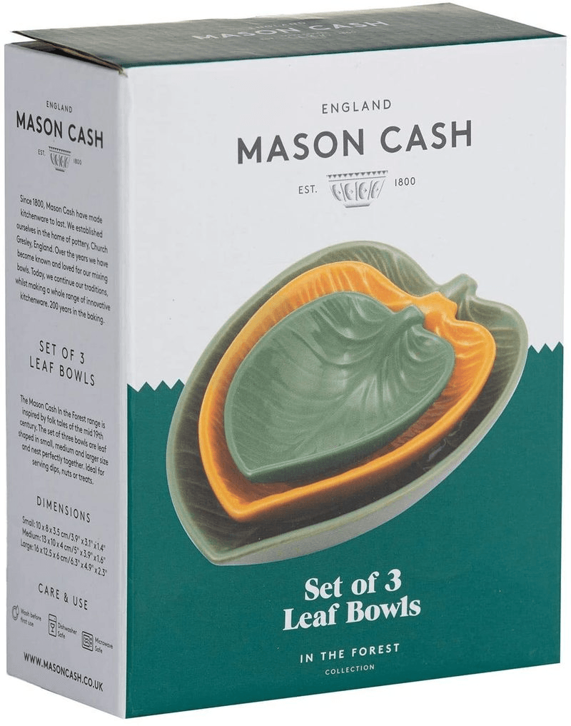 MASON CASH Mason Cash Forest Set Of 3 Leaf Dishes 