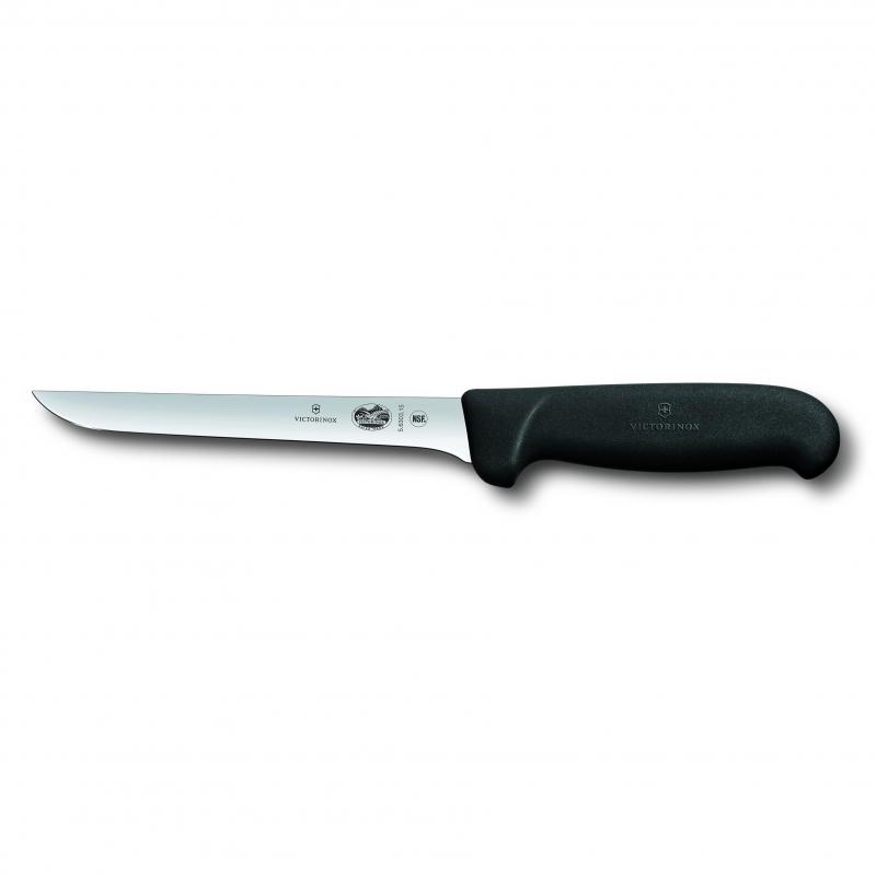 Victorinox Boning Knife 12cm Straight Wide Blade Fibrox Black 