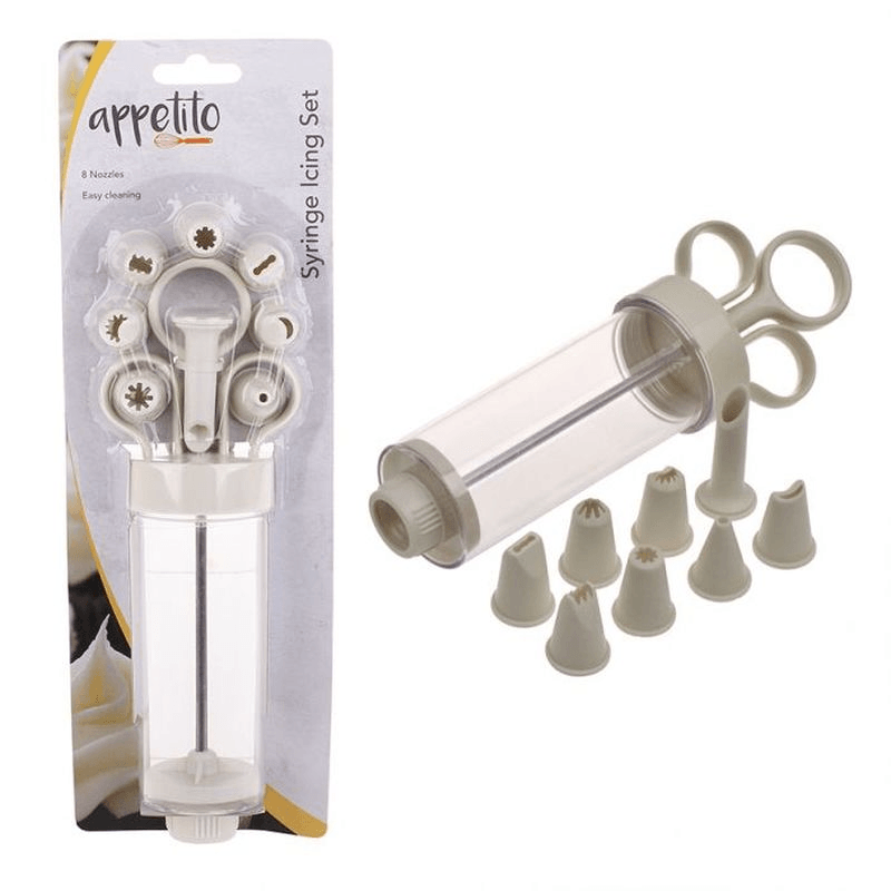 APPETITO Appetito Syringe Icing Set With 8 Nozzles 