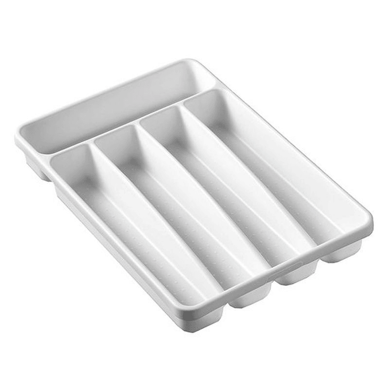 MADESMART Madesmart Basic 5 Compartment Cutlery Tray White 
