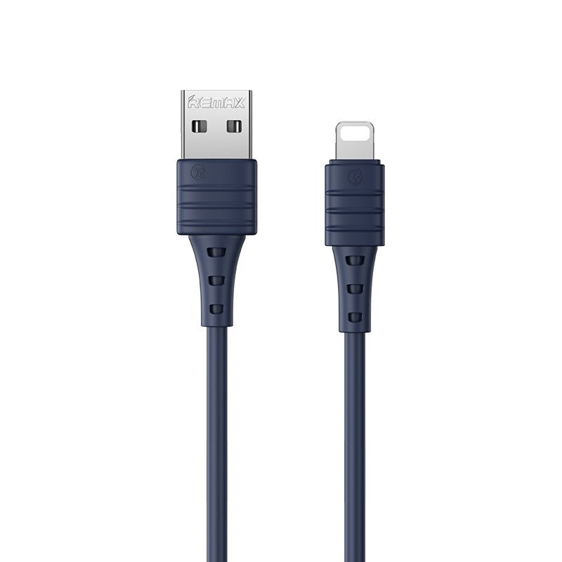 Remax Zeron Series Elastic Tpe Fast Charging Data Cable Usb To Lightning Blue 