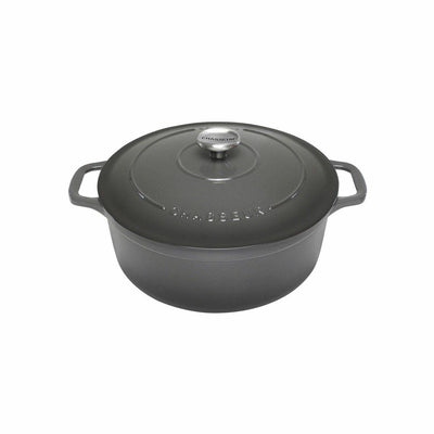 CHASSEUR Chasseur Round French Oven Caviar Cast Iron #19205 - happyinmart.com.au