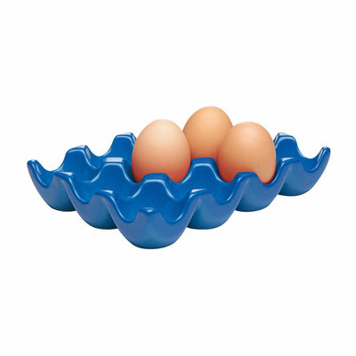 CHASSEUR Chasseur Egg Tray Dozen Blue Stoneware #19424 - happyinmart.com.au