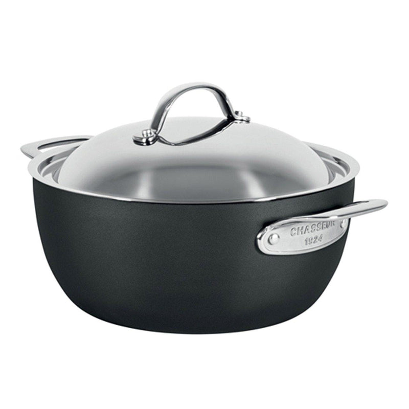 CHASSEUR Chasseur Cinq Etoiles Casserole With Lid Hard Anodised 