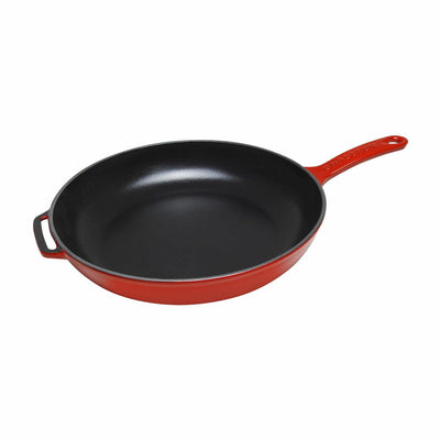 CHASSEUR Chasseur Fry Pan With Cast Handle 28cm Federation Red #19960 - happyinmart.com.au