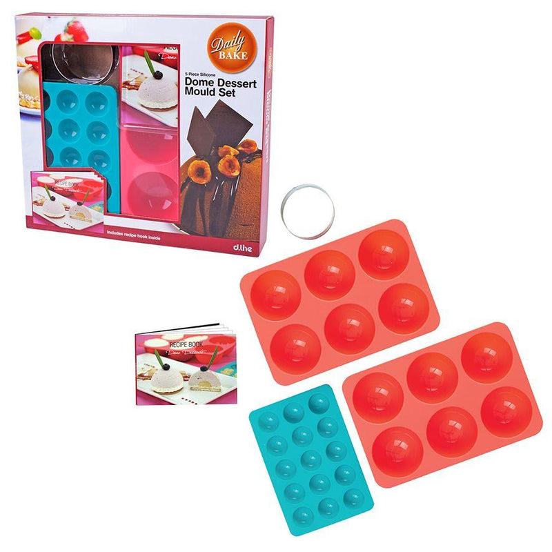 DAILY BAKE Daily Bake 5 Piece Silicone Dome Dessert Mould Gift Set 