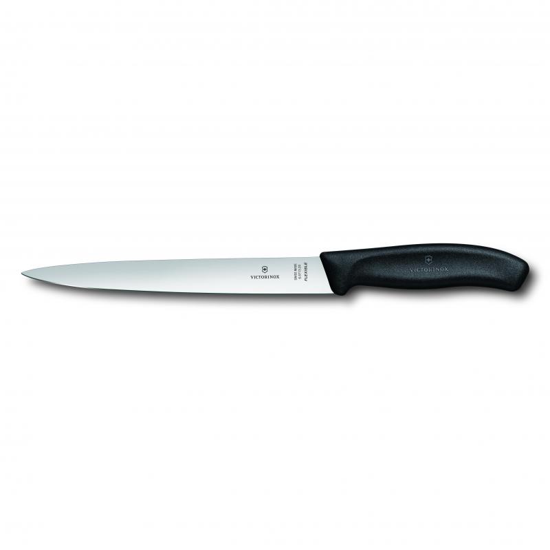 Victorinox Filleting Knife 20cm Flexible Wide Blade Classic Black 