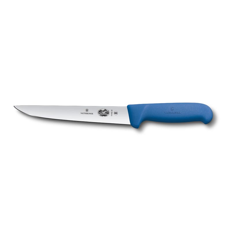 Victorinox Sticking Knife 20cm Straight Back Blade Fibrox Blue 