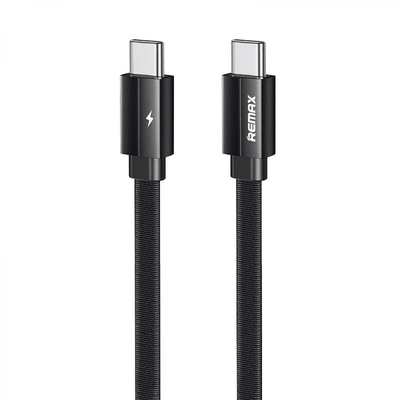 REMAX Remax 100w Fast Charging Data Transmission Cord Type C To C Black #RC-196c - happyinmart.com.au