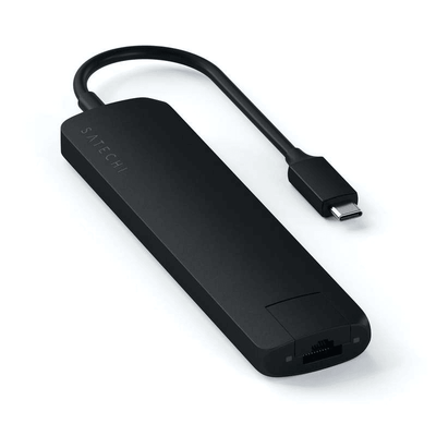SATECHI Satechi Usb C Slim Multi Port Adapter Black #ST-UCSMA3K - happyinmart.com.au