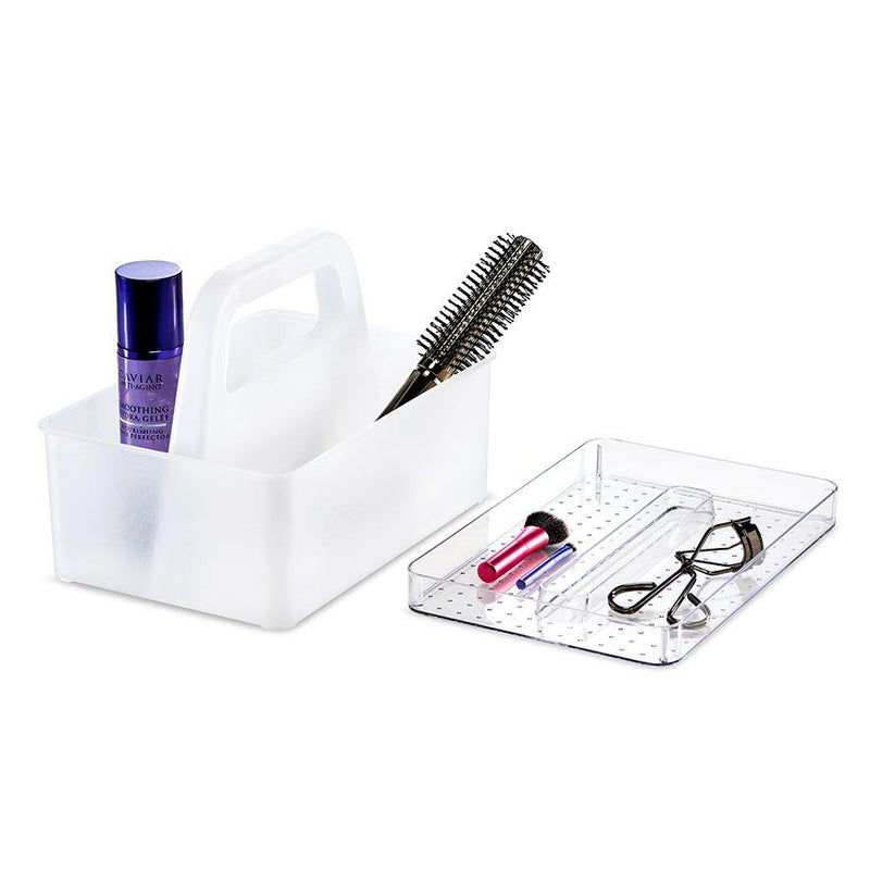 MADESMART Madesmart Stackable Caddy With Tray Frosted 