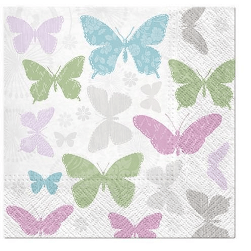 PAW Paw Lunch Napkins Soft Butterflies 