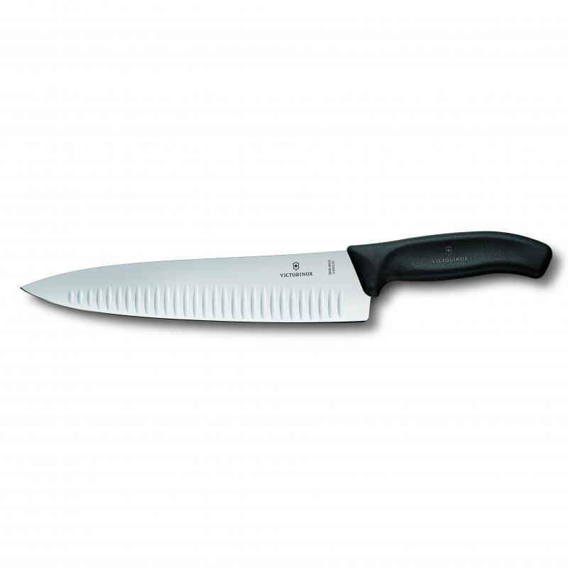 Victorinox Cooks Carving Knife 25cm Fluted Blade Classic Black 