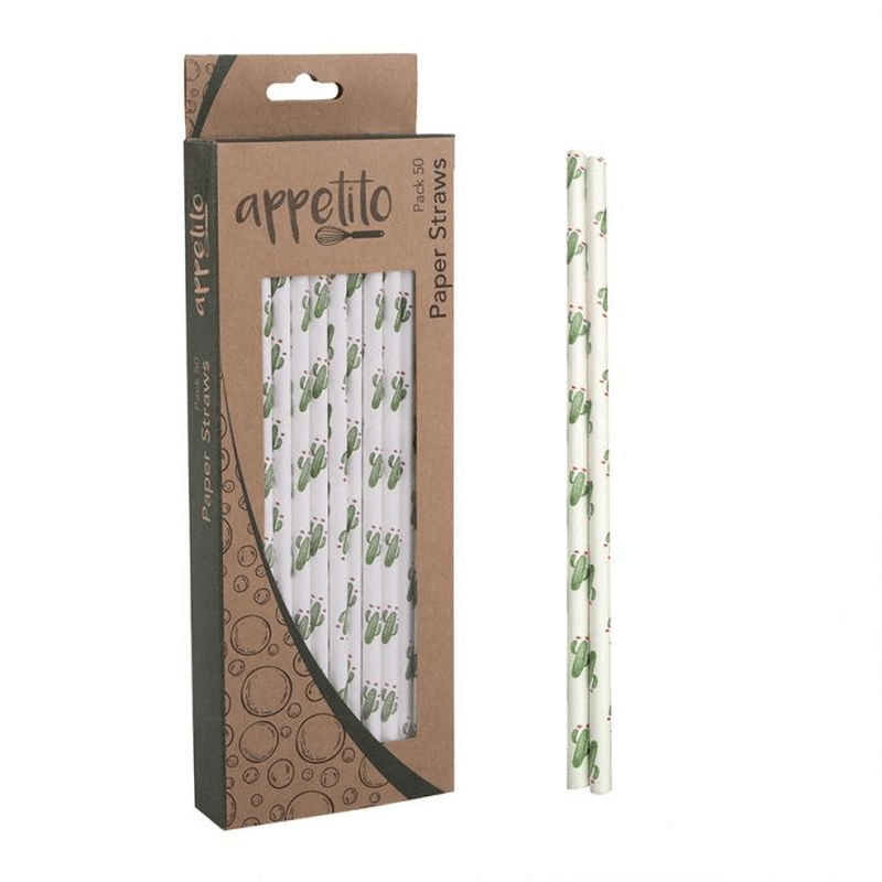 APPETITO Appetito Paper Straws Pack 50 Cactus 
