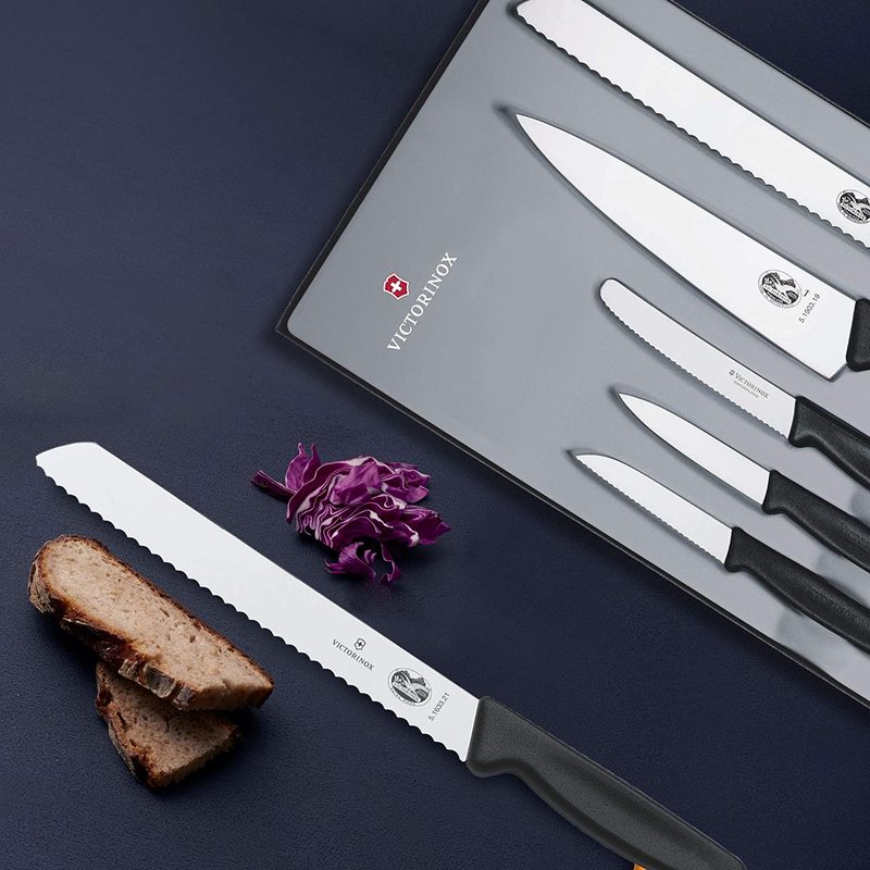 Victorinox Kitchen Set Nylon Black Stainless Steel Knife 
