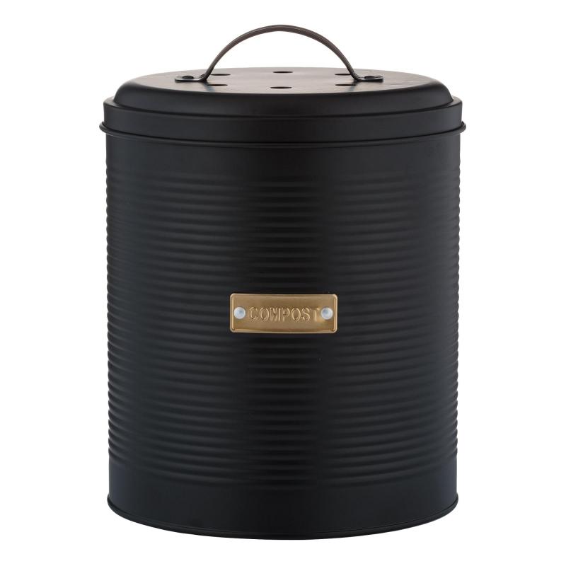 Typhoon Living Otto Compost Caddy Black 