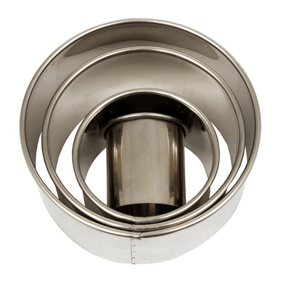 DAILY BAKE Daily Bake Stainless Steel Deep Round Plain Cutter Set 4 #2773 - happyinmart.com.au
