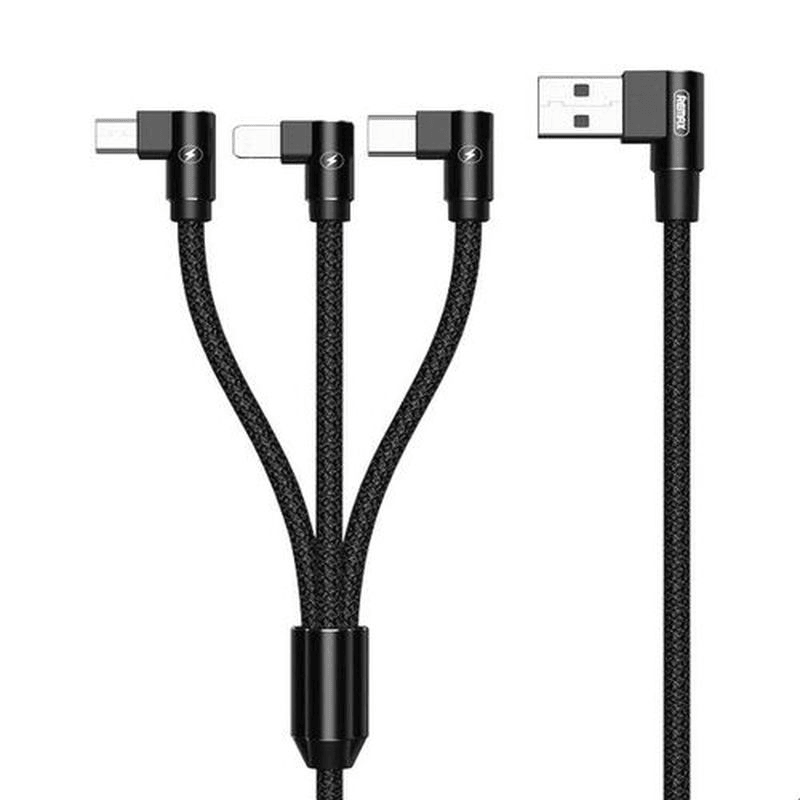 Remax Remax Giri Series Lightning Charging Cable 3 in 1 Black 