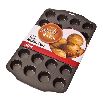 DAILY BAKE Daily Bake Professional Non Stick 24 Cup Mini Muffin Pan #2967-1 - happyinmart.com.au