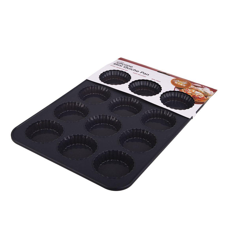 DAILY BAKE Daily Bake Silicone 12 Cup Mini Quiche Pan Charcoal 