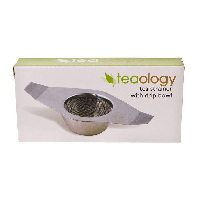 TEAOLOGY Teaology Stainless Steel Tea Strainer With Drip Bowl 
