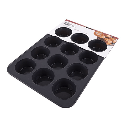 DAILY BAKE Daily Bake Silicone 12 Cup Muffin Pan Charcoal #3116CH - happyinmart.com.au