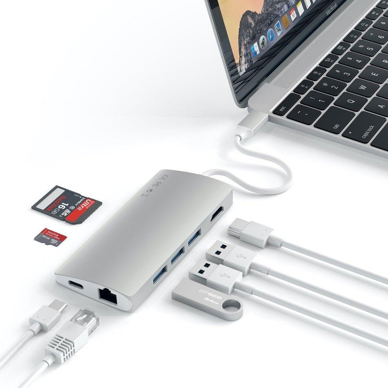 SATECHI Satechi Usb C Multi Port Adapter 4k Hdmi With Ethernet V2 Silver 