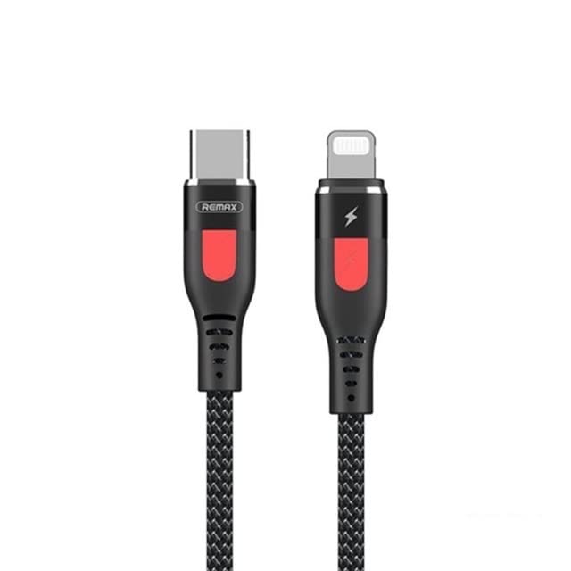 Remax Lesu Pro 1m Pd20w Type C To 8 Pin Aluminum Alloy Braid Fast Charging Data Cable Black 6 Per Pack 