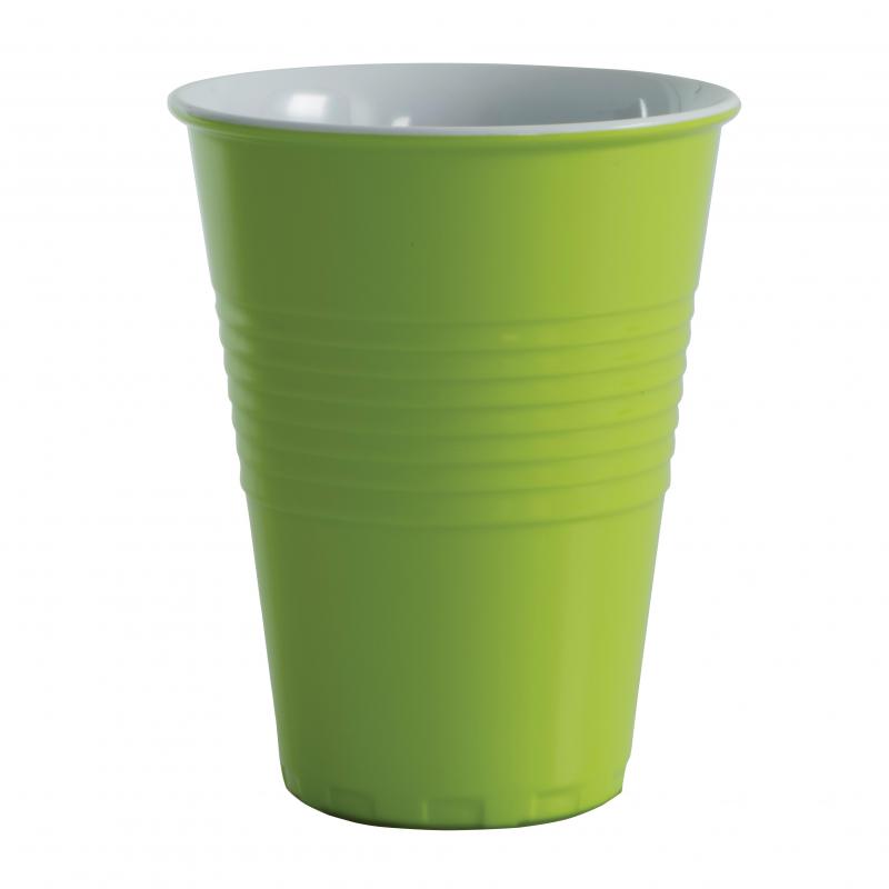 Serroni Miami Melamine 2 Tone 400ml Cup Lime Green 